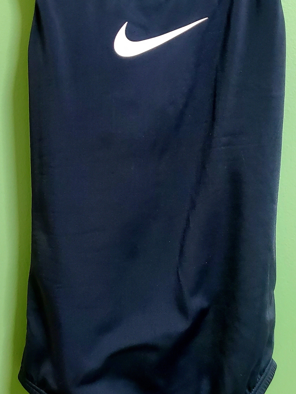 Nike Youth Girls Black Logo Knit Racerback Swimsuit